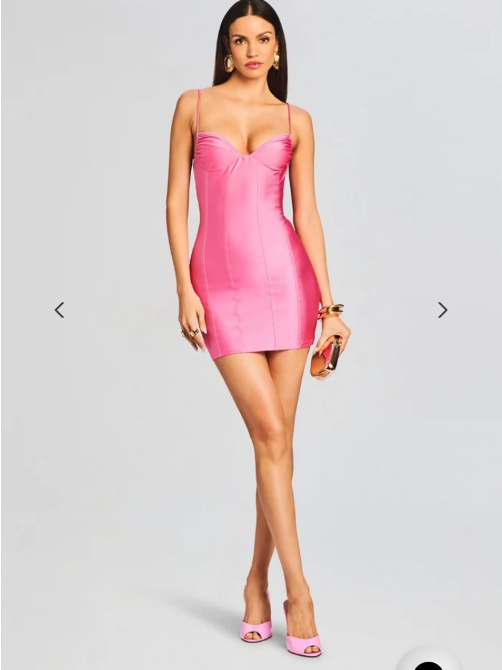 Retrofete Shani Shemer Eliana pink bustier Lycra dress S